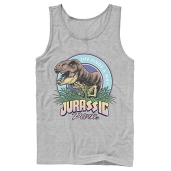 Men's Jurassic Park Life Finds A Way Vibrant Graphic Tank Top
