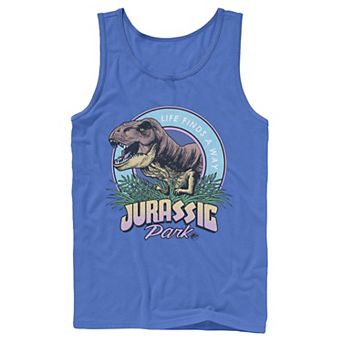 Men's Jurassic Park Life Finds A Way Vibrant Graphic Tank Top
