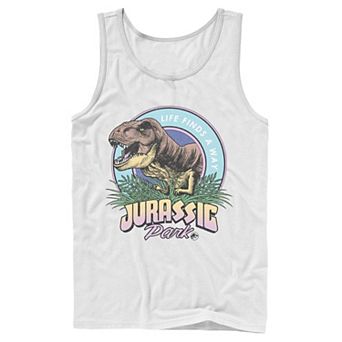 Men's Jurassic Park Life Finds A Way Vibrant Graphic Tank Top