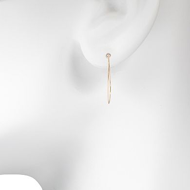 LC Lauren Conrad Multi Tone Hammered Nickel Free Hoop Earring Set