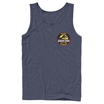 Men's Jurassic Park Ranger Logo Black Badge Graphic Tank Top
