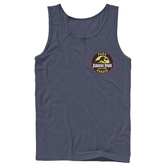 Men's Jurassic Park Ranger Logo Black Badge Graphic Tank Top