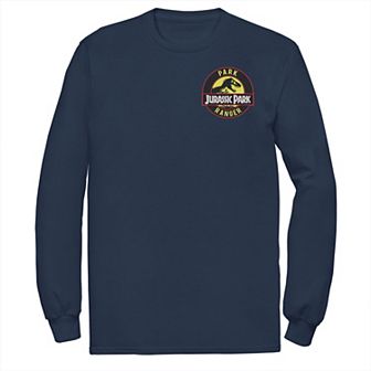 Men's Jurassic Park Ranger Logo Black Badge Tee