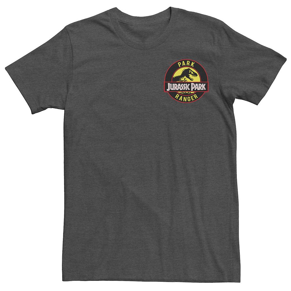 Men's Jurassic Park Ranger Logo Black Badge Graphic Tee