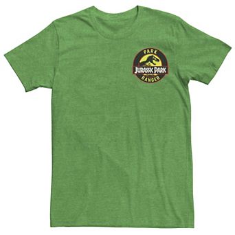 Men's Jurassic Park Ranger Logo Black Badge Graphic Tee