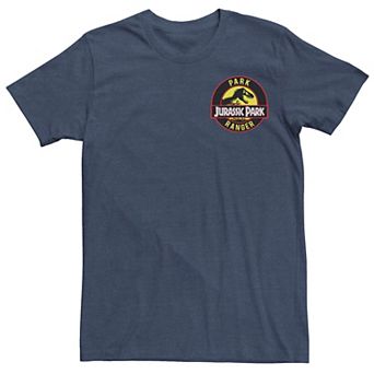 Men's Jurassic Park Ranger Logo Black Badge Tee