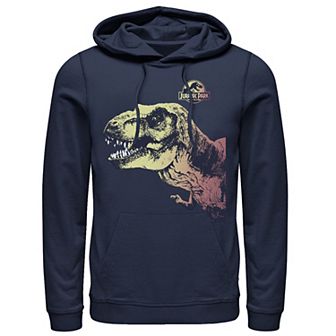 Men's Jurassic Park T-Rex Sunset Color Fil In Graphic Pullover Hoodie