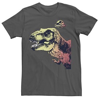 Men's Jurassic Park T-Rex Sunset Color Fil In Graphic Tee