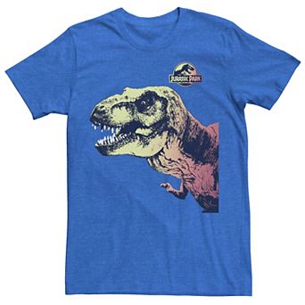 Men's Jurassic Park T-Rex Sunset Color Fil In Graphic Tee