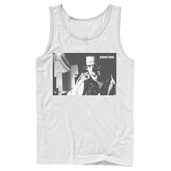 Men's Jurassic Park Dennis Nedry Computer Work Graphic Tank Top