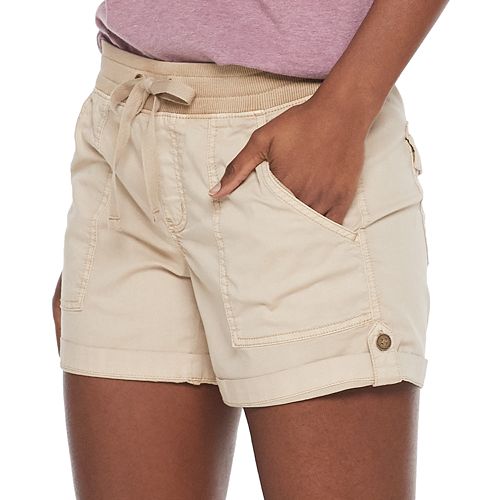 womens cargo shorts with elastic waist