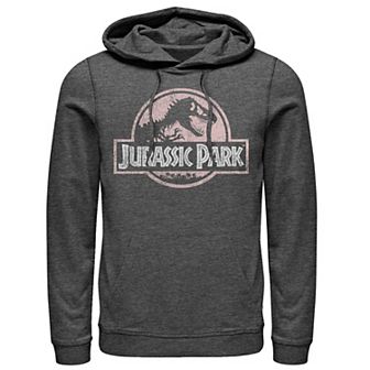 Men's Jurassic Park Peach Distressed Logo Pullover Hoodie
