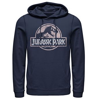 Men's Jurassic Park Peach Distressed Logo Pullover Hoodie