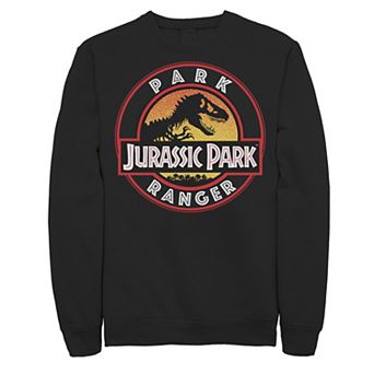 Men's Jurassic Park Ranger Danger Orange Gradient Icon Fleece Graphic Pullover