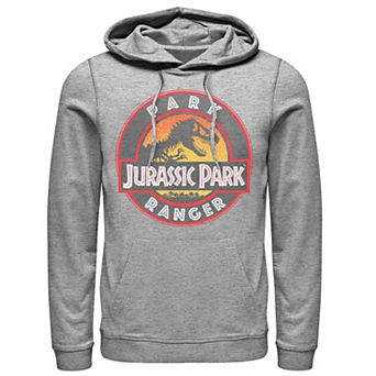 Men's Jurassic Park Ranger Danger Orange Gradient Icon Graphic Pullover Hoodie