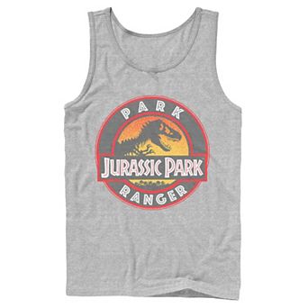 Men's Jurassic Park Ranger Danger Orange Gradient Icon Graphic Tank Top
