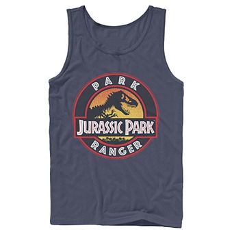 Men's Jurassic Park Ranger Danger Orange Gradient Icon Graphic Tank Top