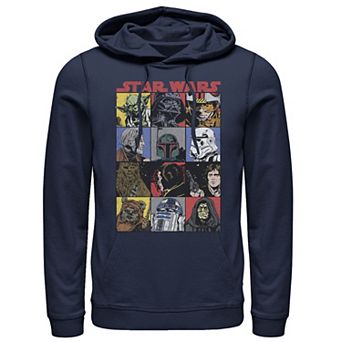 Men's Star Wars Comic Strip Cartoon Group Pullover Graphic Hoodie