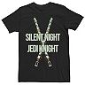 Men's Star Wars Christmas Silent Night Jedi Knight Lightsabers Graphic Tee