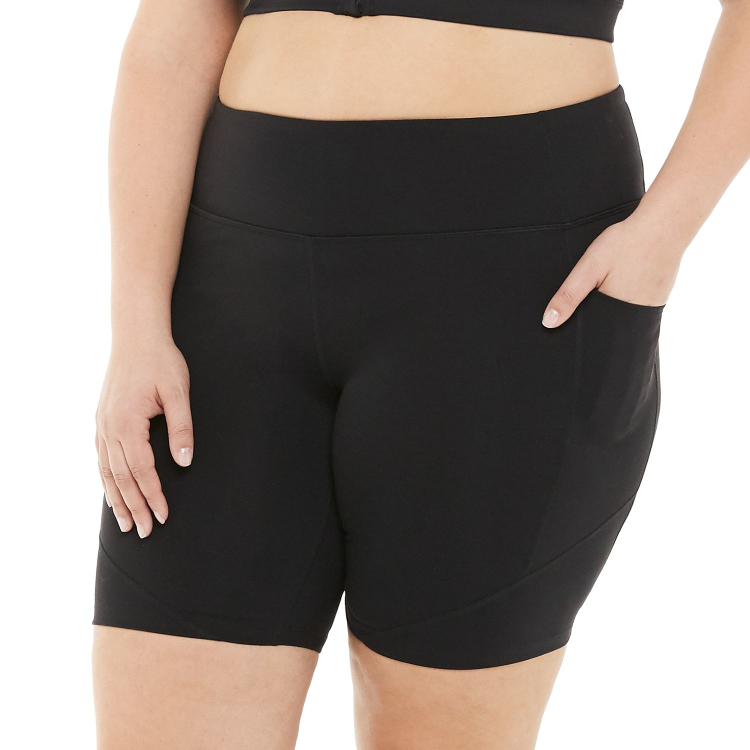 plus size high waisted bike shorts