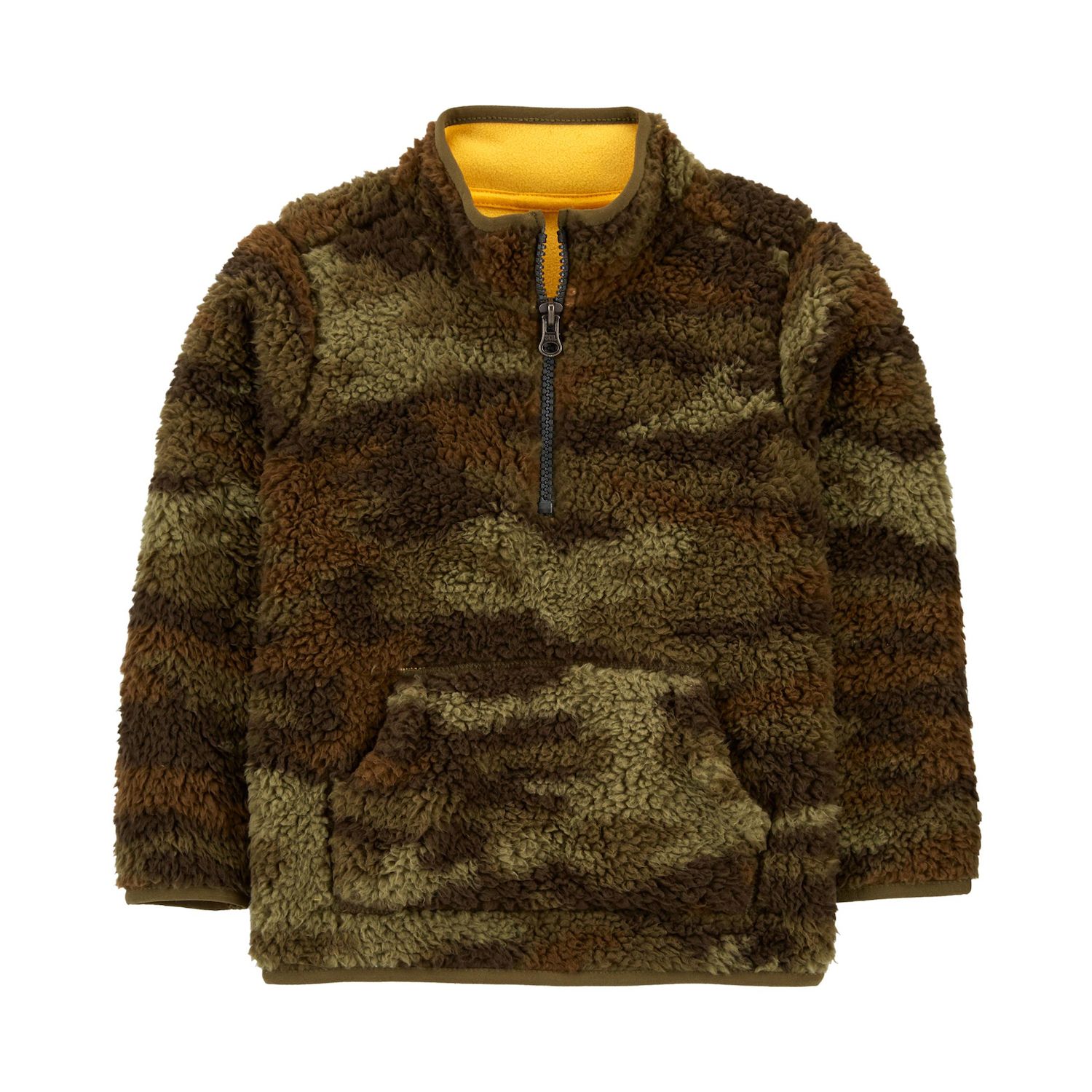 camo half zip pullover