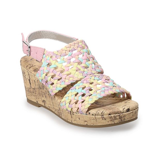 SO® Adriene Kids' Wedge Sandals – Multi (6) – BrickSeek
