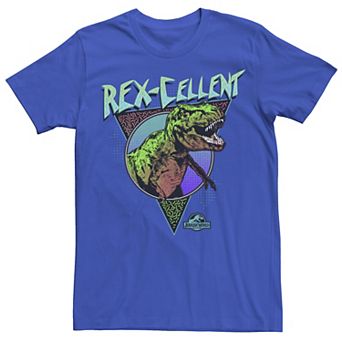 Men's Jurassic World Rex-Cellent Retro Colors Graphic Tee