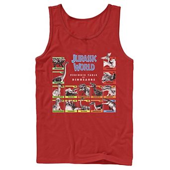 Men's Jurassic World Periodic Table of Dinosaurs Graphic Tank Top