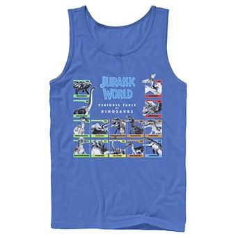 Men's Jurassic World Periodic Table of Dinosaurs Graphic Tank Top