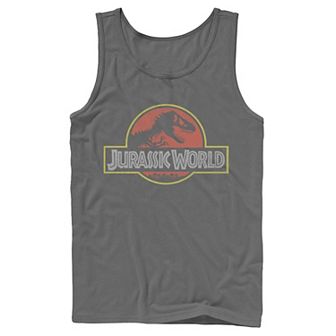 Men's Jurassic World Classic Retro T-Rex Logo Tank Top