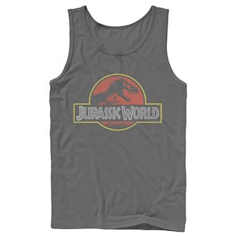 Men's Jurassic World Classic Retro T-Rex Logo Tank Top