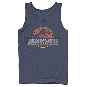 Men's Jurassic World Classic Retro T-Rex Logo Tank Top