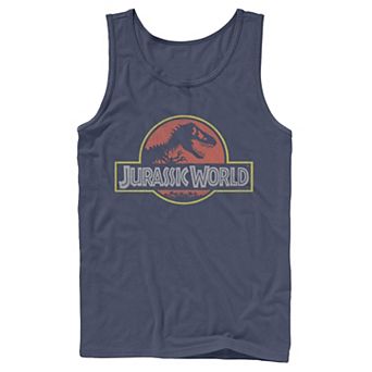Men's Jurassic World Classic Retro T-Rex Logo Tank Top
