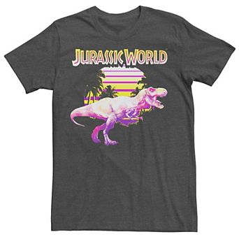 Men's Jurassic World Neon Purple & Yellow T-Rex Tee