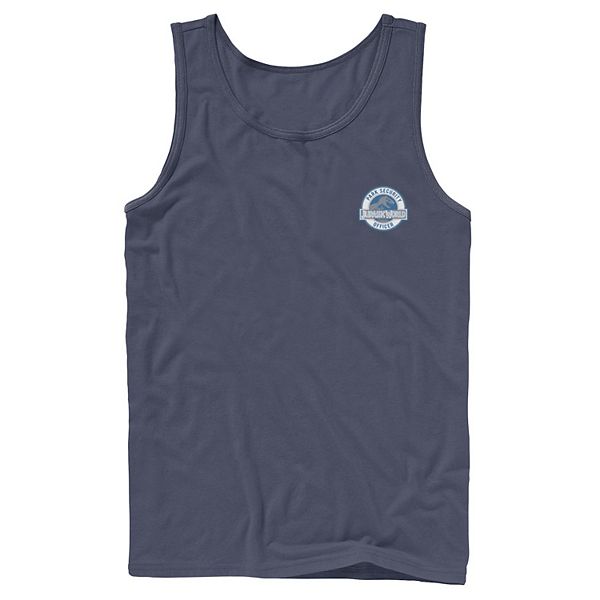 Men's Jurassic World Park Security Officer Badge Graphic Tank Top