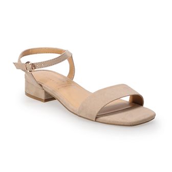 LC Lauren Conrad Obsidian Women's Block Heel Sandals