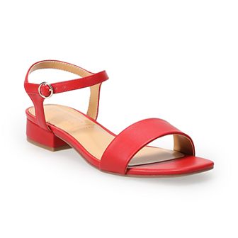 LC Lauren Conrad Obsidian Women's Block Heel Sandals