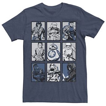 Men's Star Wars Force Awakens Pop Art Poster Graphic Tee
