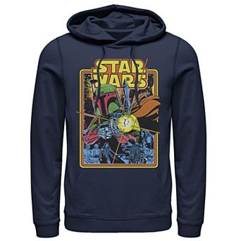 Men's Star Wars Boba Fett Fires Graphic Pullover Hoodie