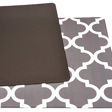 World Rug Gallery Waterproof Lattice Kitchen Mat