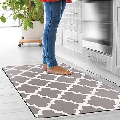 World Rug Gallery Waterproof Lattice Kitchen Mat