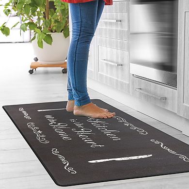 World Rug Gallery Waterproof Traditional Kitchen is the Heart Mat