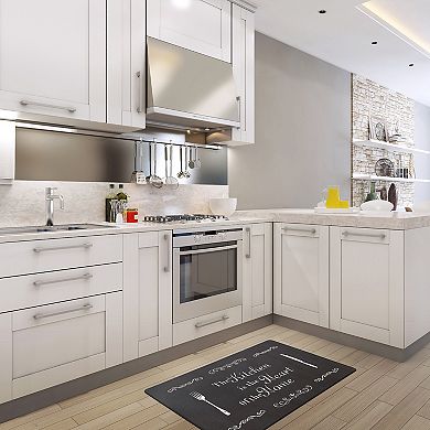 World Rug Gallery Waterproof Traditional Kitchen is the Heart Mat