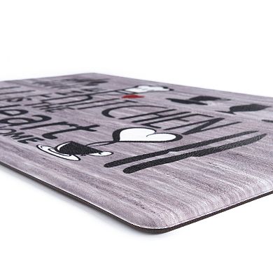 World Rug Gallery Waterproof Kitchen is the Heart Of the Home Slogan Mat