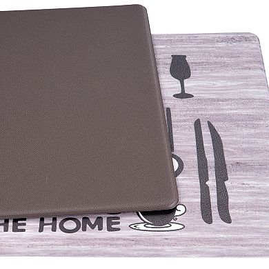 World Rug Gallery Waterproof Kitchen is the Heart Of the Home Slogan Mat