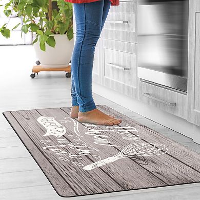 World Rug Gallery Waterproof Seasoned Kitchen Mat
