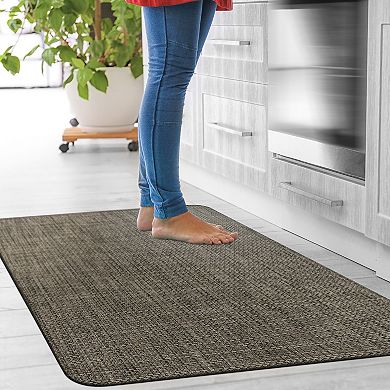 World Rug Gallery Waterproof Beige Modern Kitchen Mat
