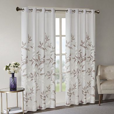 Madison Park Vera 1-Panel Burnout Lightweight Semi-Sheer Window Panel