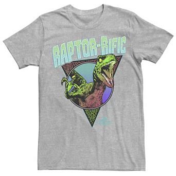Men's Jurassic World 80's Retro Raptor-rific Dino Graphic Tee