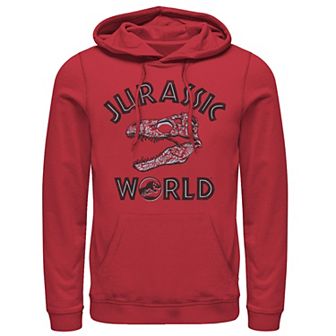Men's Jurassic World Two T-Rex Pattern Skull Hoodie